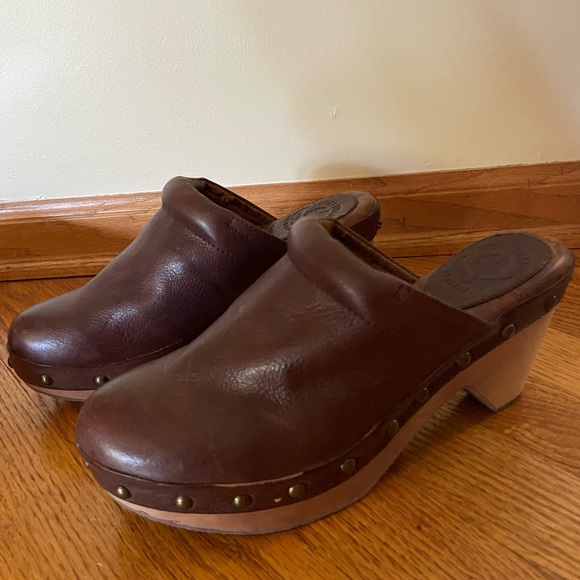 Lucky Brand Cognac Leather Maddox Mule Clog Wmn’s Sz 8.5 - Picture 6 of 10
